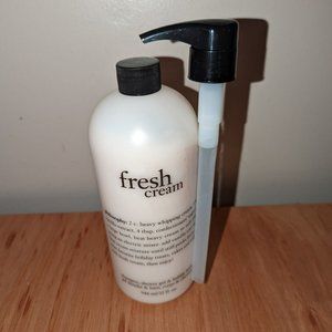 Philosophy FRESH CREAM 3 in 1 Shower Gel Shampoo Bubble Bath 32 oz + PUMP SEALED
